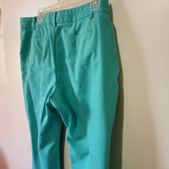 Apt. 9 Womens Capri Pants Sz 16 Teal Cotton Blend Straight Leg Curvy - Picture 4 of 12